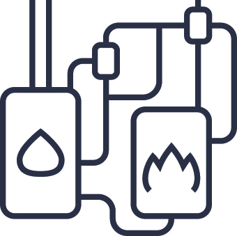 Illustrative Vector Image of Gas and Pipes